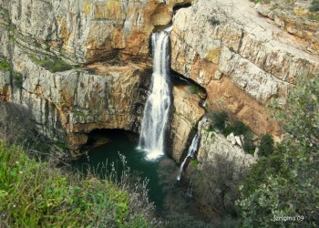 La Cimbarra Waterfall . Natural areas of Jaén province